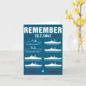 Herinner Pearl Harbor Herdenkingsdag Illustratie Kaart (Gele Bloem)