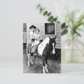 Herinner Pony Ride Portretten Briefkaart (Staand voorkant)