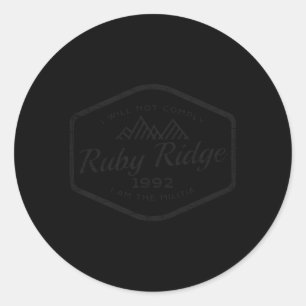 Herinner Ruby Ridge 1992 Ik zal niet voldoen Ronde Sticker