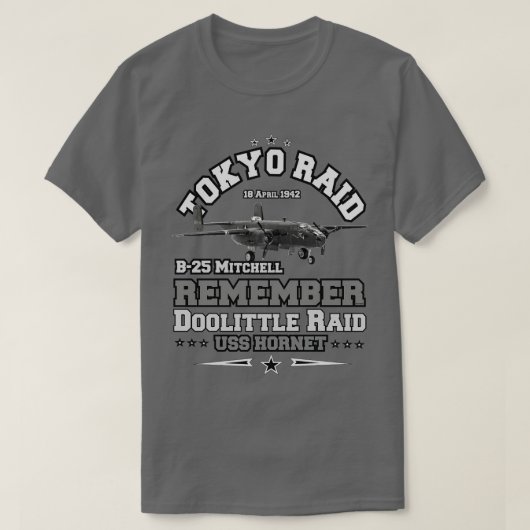 Herinner tokyo raid b25 mitchell 18 april 1942 t-shirt (Design voorkant)