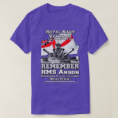 HERINNER U HMS ANSON Brits Slagschip T-shirt (Design voorkant)