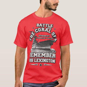 HERINNER U USS Lexington CV2 Slag bij de Koraalzee T-shirt