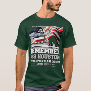 HERINNER USS Houston CA30 marine veteranen T-shirt