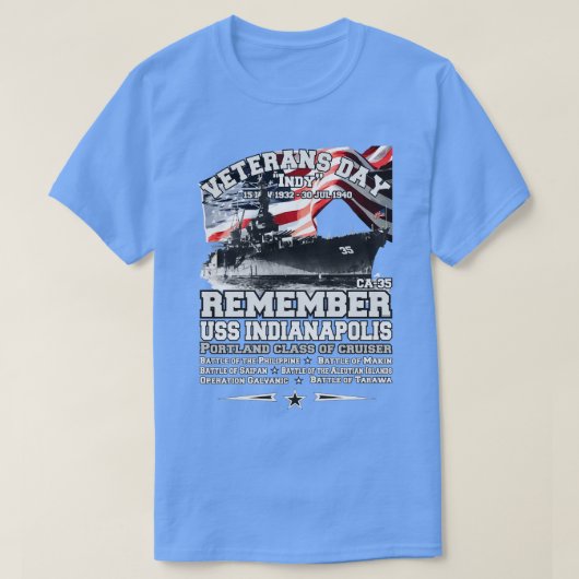 HERINNER USS Indianapolis CLCA35 T-shirt (Design voorkant)