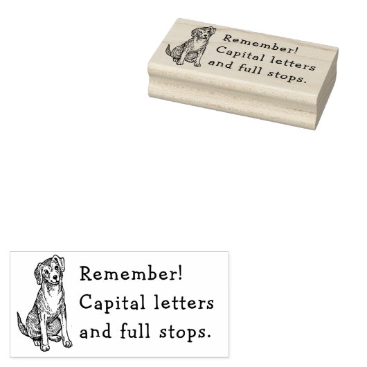 HERINNEREN AAN DE PUNCTUATION CHARLIE DOG RUBBER S RUBBERSTEMPEL (Gestempeld)