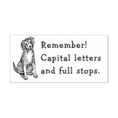 HERINNEREN AAN DE PUNCTUATION CHARLIE DOG RUBBER S RUBBERSTEMPEL (Afrduk)