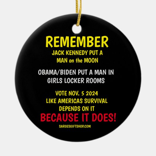 HERINNEREN AAN DE STEMMING KERAMISCH ORNAMENT (Voorkant)