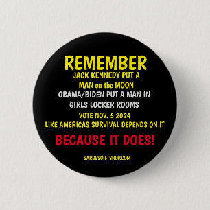 HERINNEREN AAN DE STEMMING RONDE BUTTON 5,7 CM