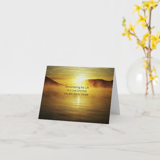 Herinneren aan het leven van een geliefde die je h kaart (Gele Bloem)