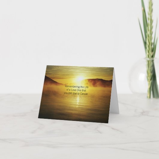 Herinneren aan het leven van een geliefde die je h kaart (Voorkant)