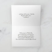 Herinneren aan je moeder op de Moederdag-Schrift Kaart (Binnen)