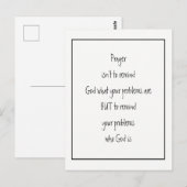 Herinneren aan je problemen wie God Inspirerend is Briefkaart (Voorkant / Achterkant)