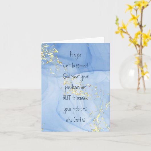 Herinneren aan je problemen wie God Inspirerend is Kaart (Gele Bloem)