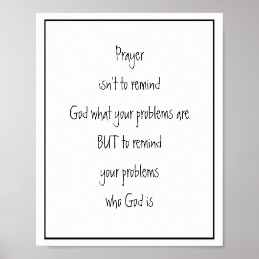Herinneren aan je problemen wie God Inspirerend is Poster (Voorkant)