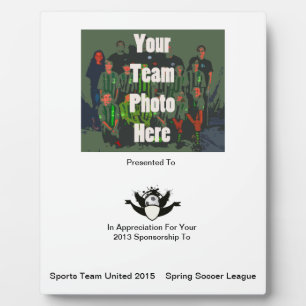 Herinneren van uw sponsors met A - Plaque Fotoplaat