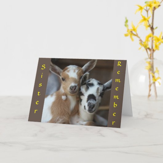 HERINNEREN WANNEER WE KINDER ZISTER WAREN" KAART (Gele Bloem)