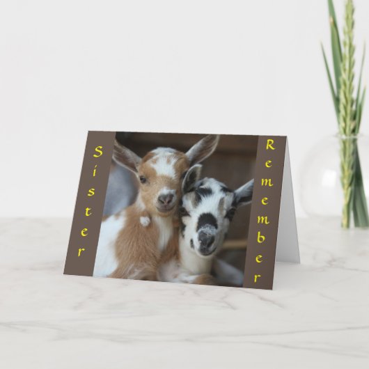 HERINNEREN WANNEER WE KINDER ZISTER WAREN" KAART (Voorkant)