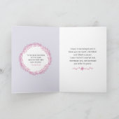 Herinnerend aan jou in Gebed met Bloemenkrans Kaar Kaart (Binnen)