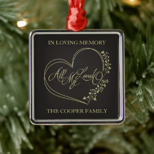 Herinnerend citaat van Al Mijn geliefde in Goud Metalen Ornament