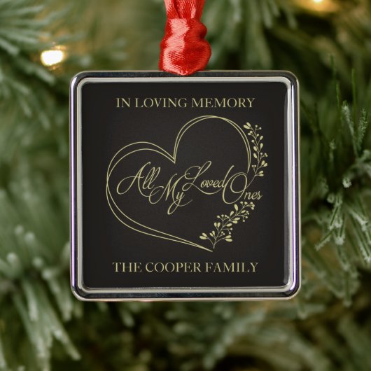 Herinnerend citaat van Al Mijn geliefde in Goud Metalen Ornament (Boom)