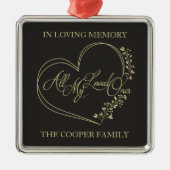 Herinnerend citaat van Al Mijn geliefde in Goud Metalen Ornament (Voorkant)