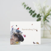 Herinnerend ooi: Herinneringskaarten Aankondigingskaart (Staand voorkant)