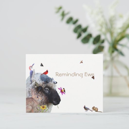 Herinnerend ooi: Herinneringskaarten Aankondigingskaart (Staand voorkant)