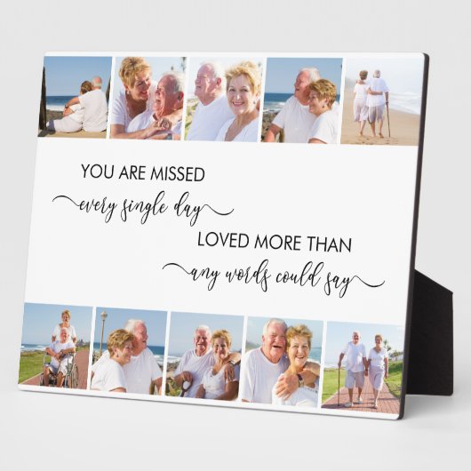 Herinnering 10 Foto White Je bent gemist Fotoplaat (Zijkant)