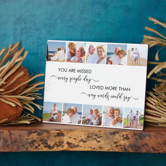 Herinnering 10 Foto White Je bent gemist Fotoplaat (Zijkant)