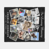 Herinnering 17 Foto Collage Funeralie Herdenking Fleece Deken (Voorkant (Horizontaal))