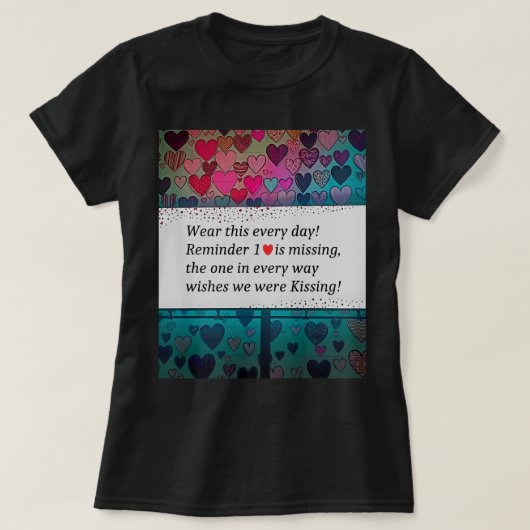 Herinnering 1 Hart mist T-shirt (Design voorkant)