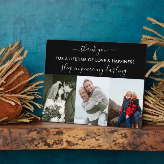 Herinnering 3 Foto Collage Black - Aangepast Fotoplaat (Zijkant)