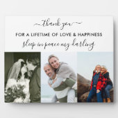 Herinnering 3 Foto Collage Wit Aanpasbaar Fotoplaat (Voorkant)