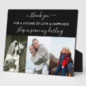 Herinnering 3 Foto Collage Zwart Op Maat Fotoplaat (Zijkant)