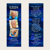 Herinnering 3 Foto Gedicht Uitvaartgebed Bladwijze Mini Visitekaartjes (Voorkant /achterkant)