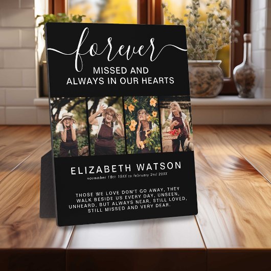 Herinnering 4 Foto Collage Voor Altijd in Onze Har Fotoplaat