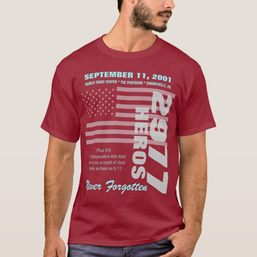Herinnering 9/11 - dubbelzijdig t-shirt (Voorkant)