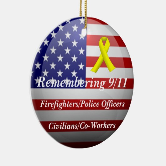 Herinnering 9-11 keramisch ornament (Rechts)