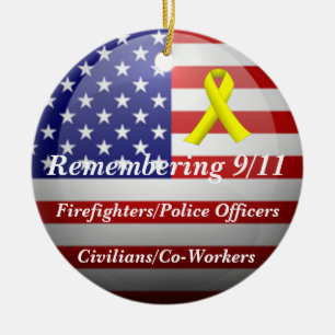 Herinnering 9-11 keramisch ornament