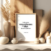 Herinnering aan Allah – Quran Quote Poster
