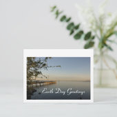 Herinnering aan Beach and Zee Earth Day Briefkaart (Staand voorkant)