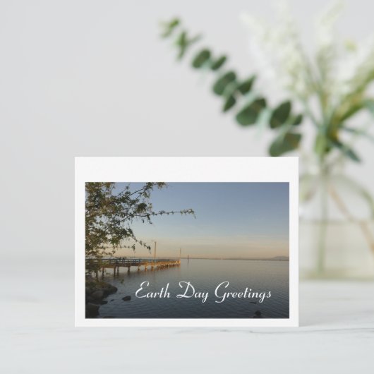 Herinnering aan Beach and Zee Earth Day Briefkaart (Staand voorkant)