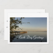 Herinnering aan Beach and Zee Earth Day Briefkaart (Voorkant / Achterkant)