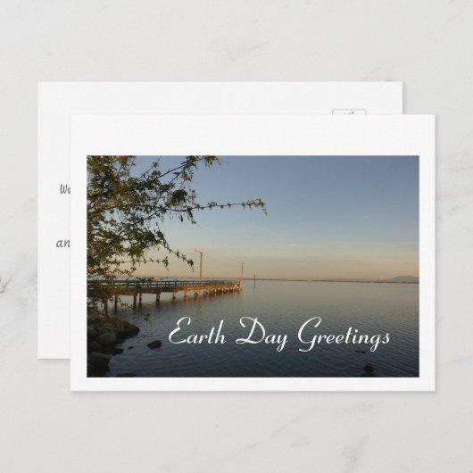 Herinnering aan Beach and Zee Earth Day Briefkaart (Voorkant / Achterkant)