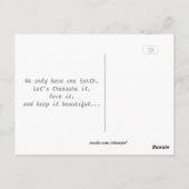 Herinnering aan Beach and Zee Earth Day Briefkaart (Achterkant)