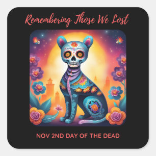 Herinnering aan de dieren die we verloren vierkante sticker