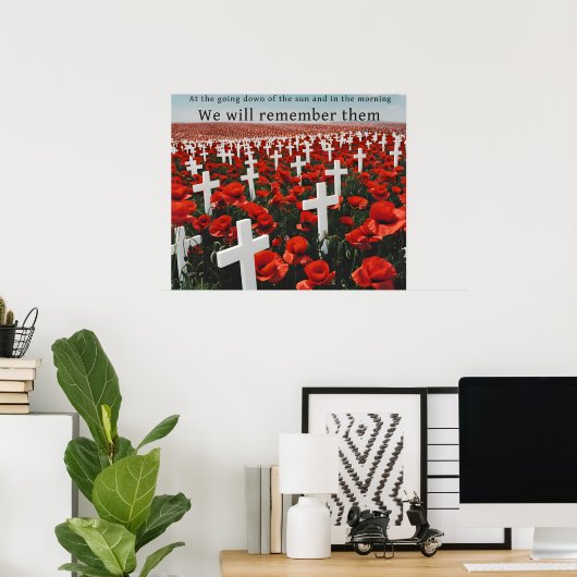 Herinnering aan de Fallen Service Heroes Poster (Thuiskantoor)