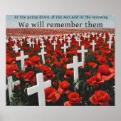Herinnering aan de Fallen Service Heroes Poster (Voorkant)