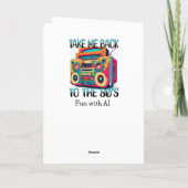 Herinnering aan de jaren tachtig Vriendschap Kaart (Achterkant)