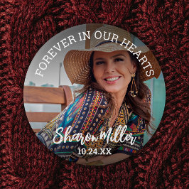 Herinnering aan Foto Button 'Forever in ons hart'